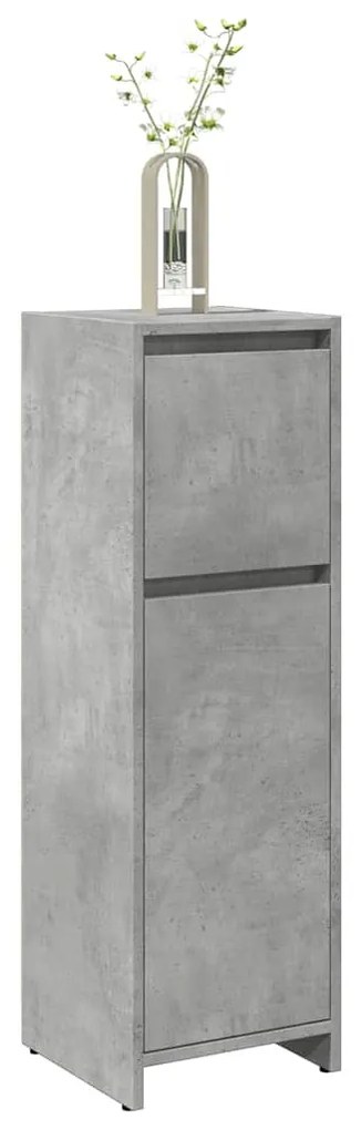 Betonszürke forgácslap fürdőszobaszekrény 30 x 30 x 95 cm