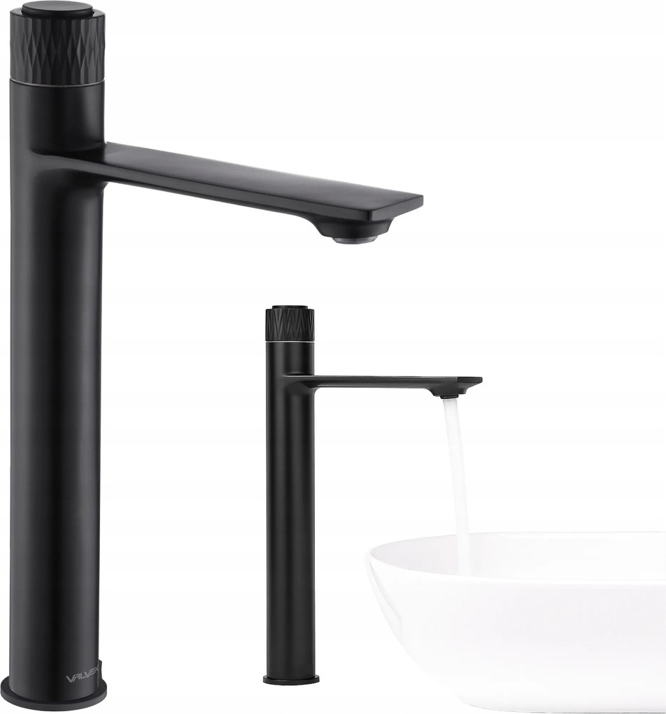 Fürdőszobai Mosdó Csaptelep Álló Magas Valvex Pol Decor Black Fekete