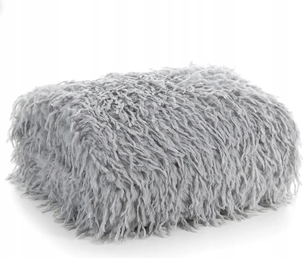 Szőrme takaró Adore 130x170 ezüst szőrme meleg puha kellemes shaggy