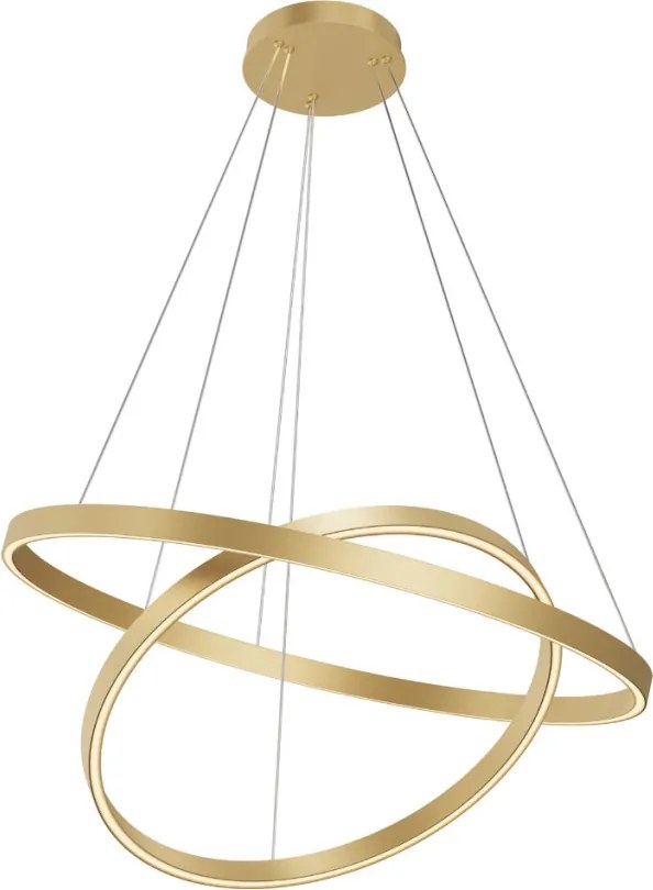 MAYTONI MOD058PL-L74BSK RIM Modern Led Függesztett Lámpa Fehér, Sárgaréz LED IP20