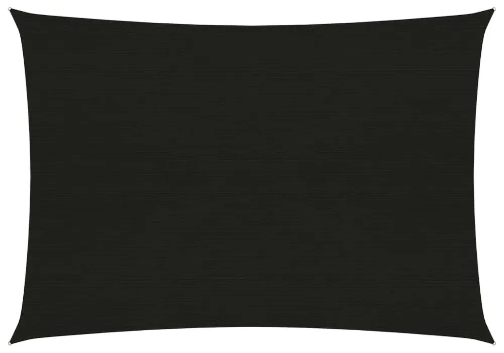 fekete HDPE napvitorla 160 g/m² 2,5 x 4 m