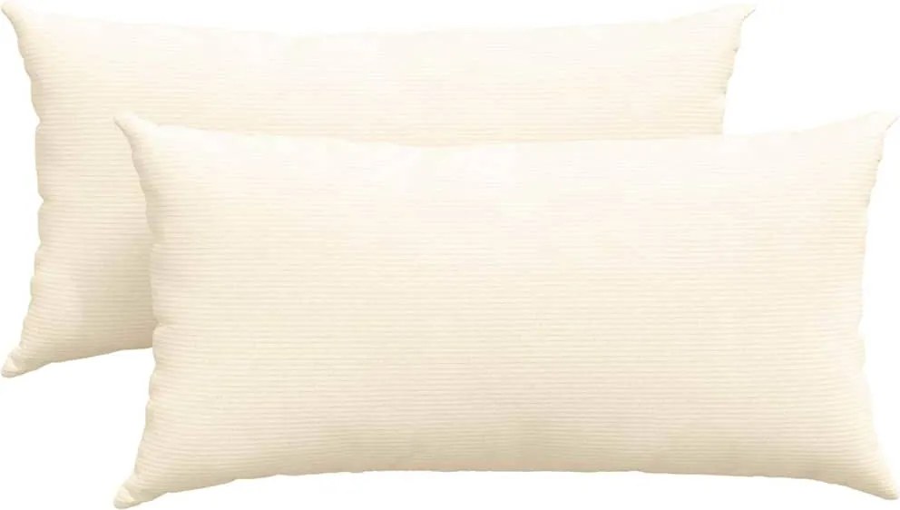 vidaXL Kanapé párnák 2 pcs Krém 80 x 40 cm Bársonyos szövet