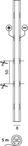 TRAMO kültéri LED szalag 50W/24V 5m IP65 3000K