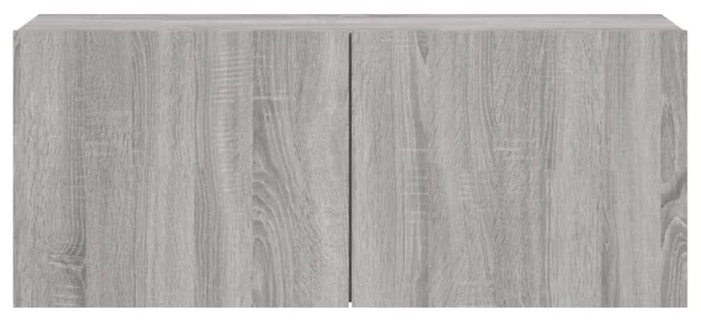 szürke sonoma színű falra szerelhető TV-szekrény 100x30x41 cm