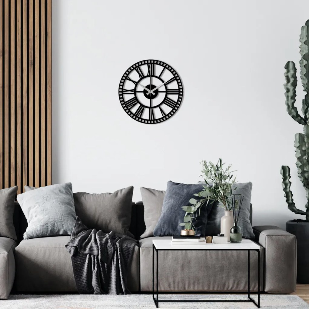 Enzoclock fém falióra, 48×48 cm – S004