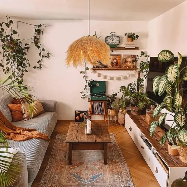 Immax 08272L - Csillár zsinóron NATURALEZA 1xE27/40W/230V átm. 55 cm rattan