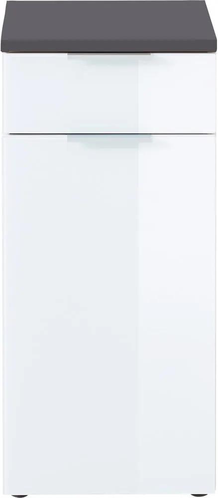 Pescara fehér-szürke szekrény, magasság 86 cm - Germania