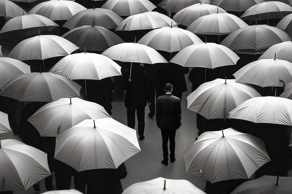 Poszter 60x40cm Magány a tömegben