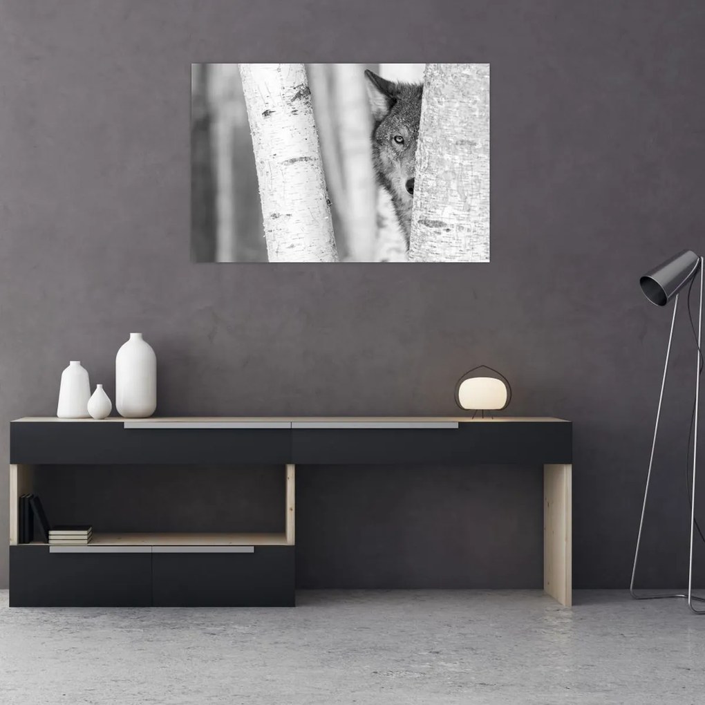 Kép - Farkas az erdőben (90x60 cm)