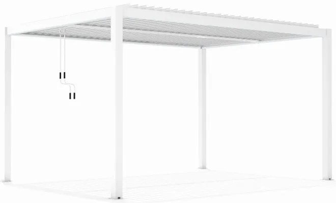 LUXE pergola 3x4m fehér LED világítással