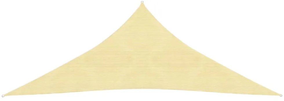 3,6x3,6x3,6 m háromszög alakú bézs HDPE napernyő