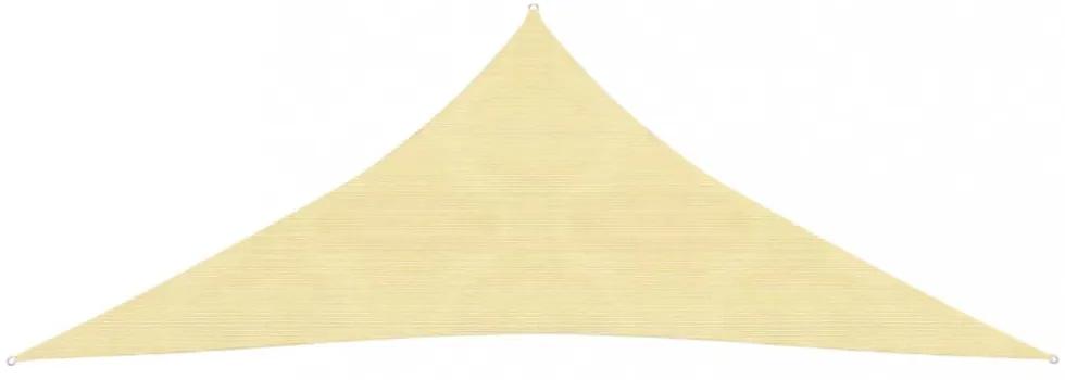 Háromszög alakú bézs hdpe napernyő 3,6 x 3,6 x 3,6 m