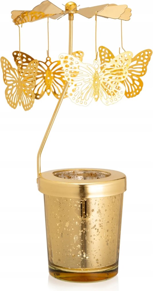Dekoratív Gyertyatartó Forgó Pillangókkal Gyertyatartó