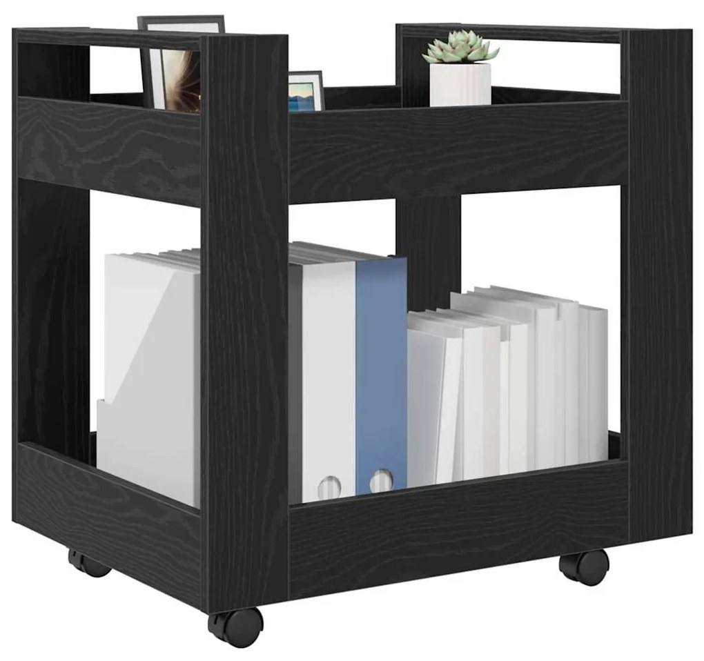 Íróasztali Kocsi Fekete tölgy 60 x 45 x 60 cm Faanyag