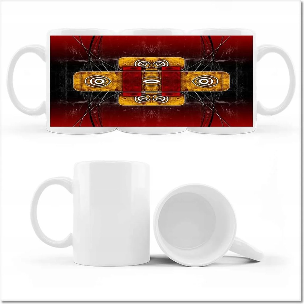 Nyomott mintás bögre Kör alakú fantázia