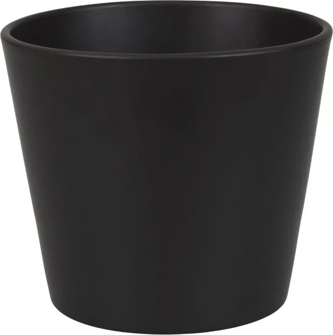 Kerámia fedél Fekete Matt virágcserép 13,5x15,5 cm