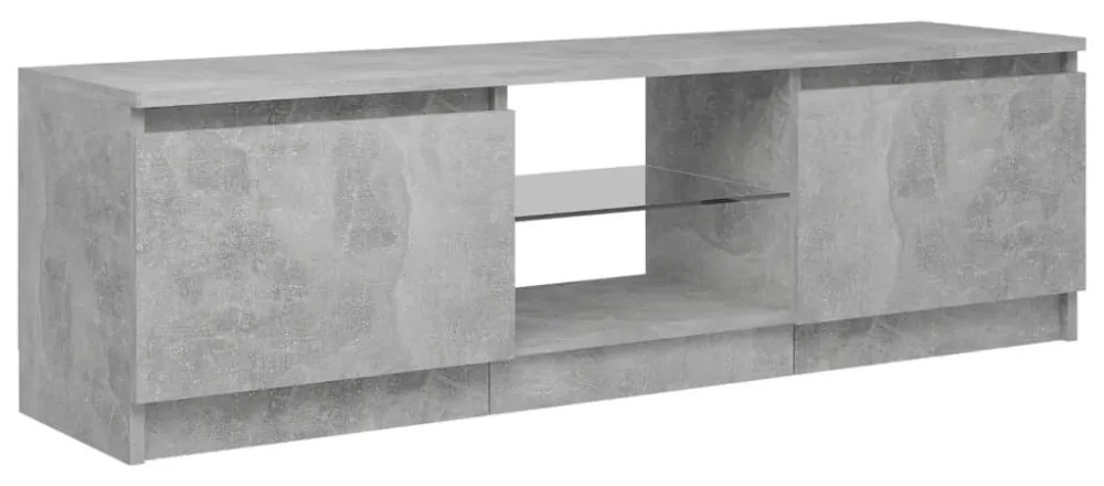 szürke TV-szekrény LED-világítással 120 x 30 x 36 cm