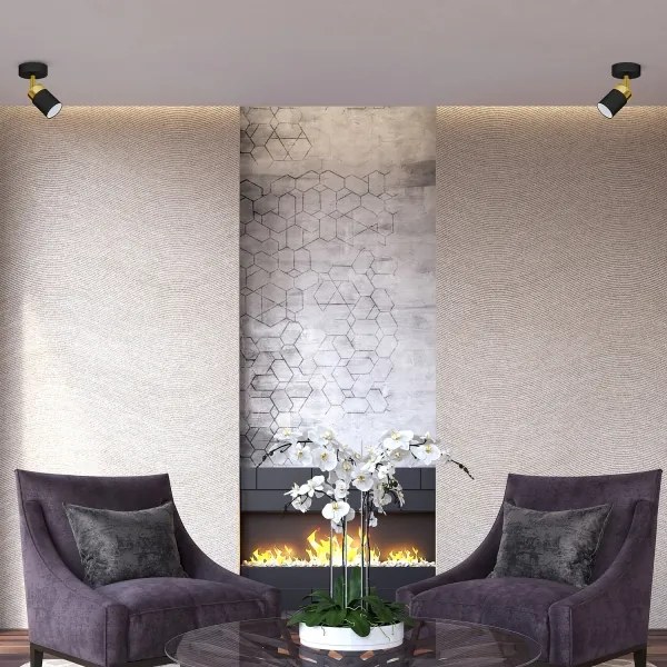 JOKER spotlámpa 1xGU10/25W/230V fekete/arany