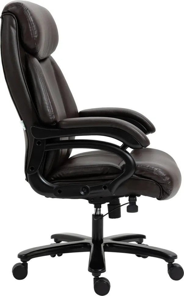 Vinsetto Főnöki irodai szék, 180 kg teherbírás, ergonomikus kialakítás, állítható magasságú, műbőr, barna.