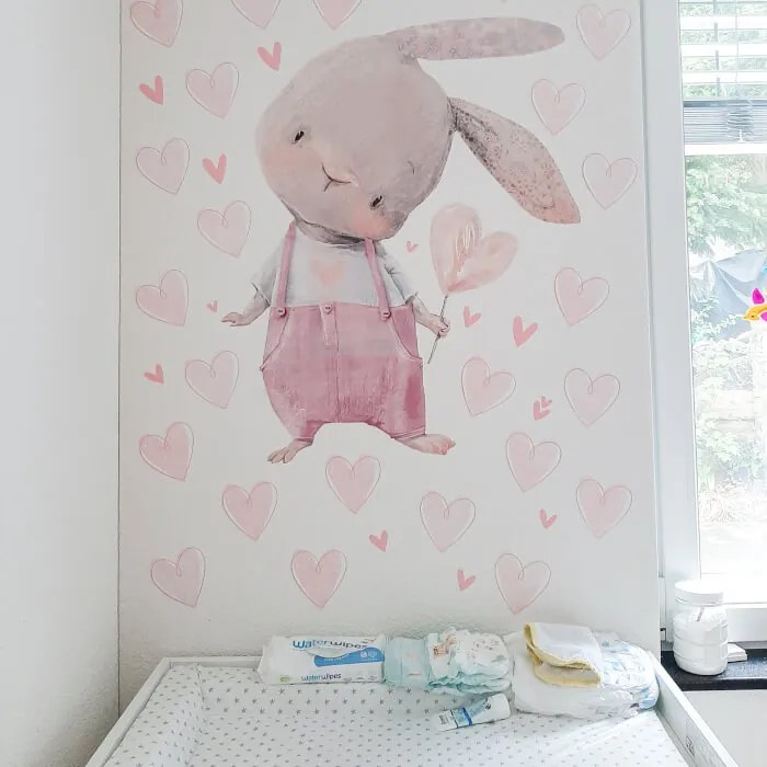 INSPIO Szívecske falmatrica - Rózsaszín