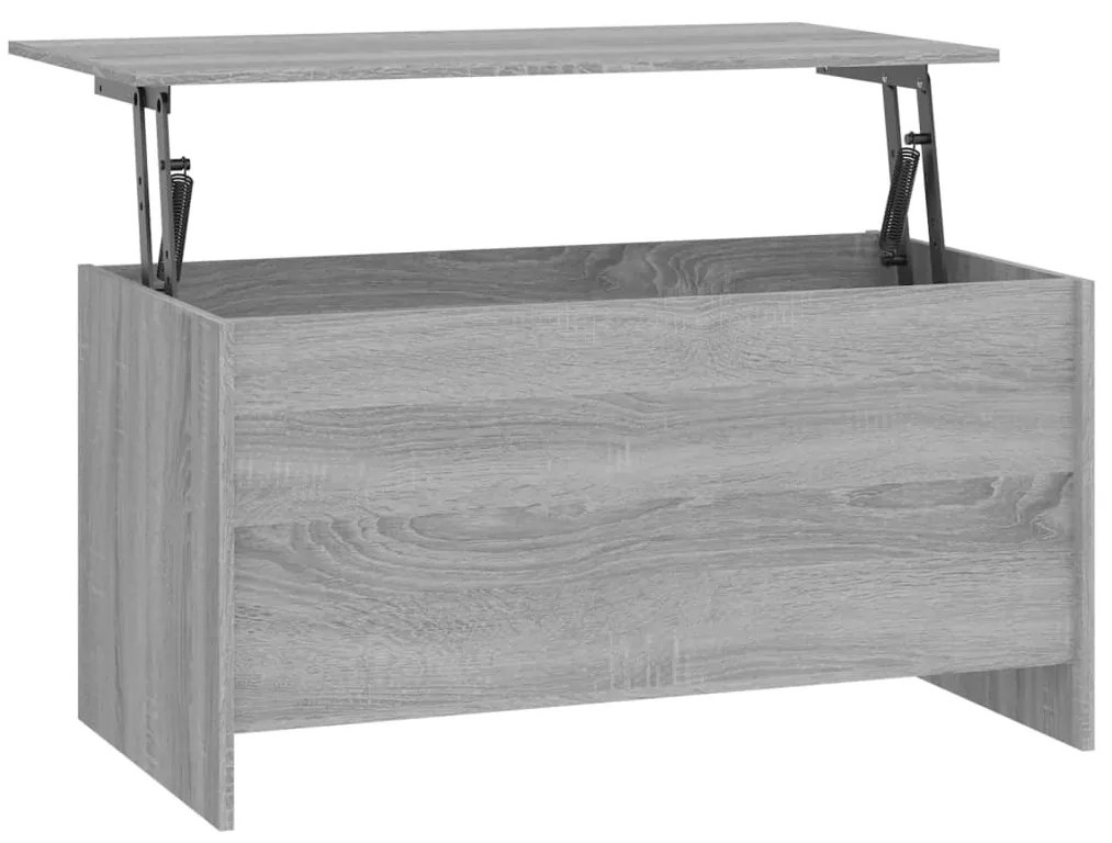 Szürke sonoma színű szerelt fa dohányzóasztal 102x55,5x52,5 cm
