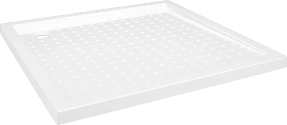 vidaXL fehér pettyes ABS zuhanytálca 80 x 80 x 4 cm