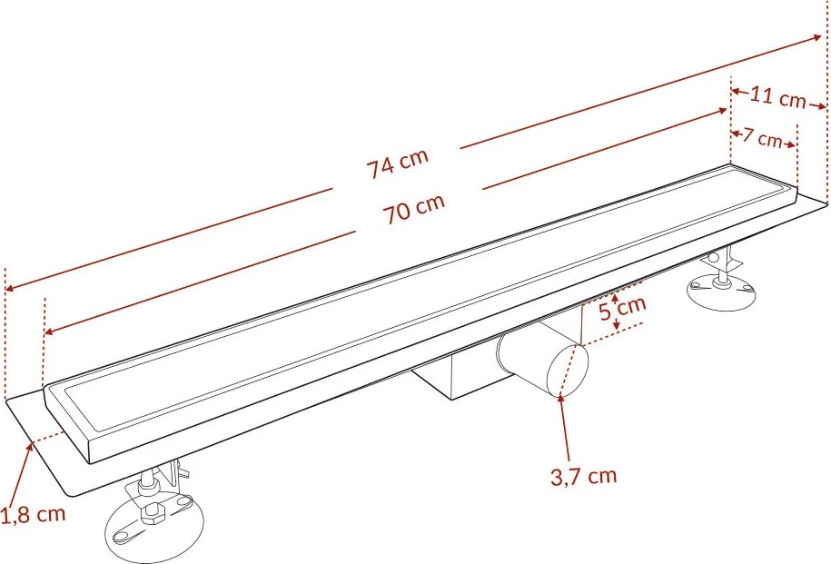 Linea burkolható zuhanyfolyóka