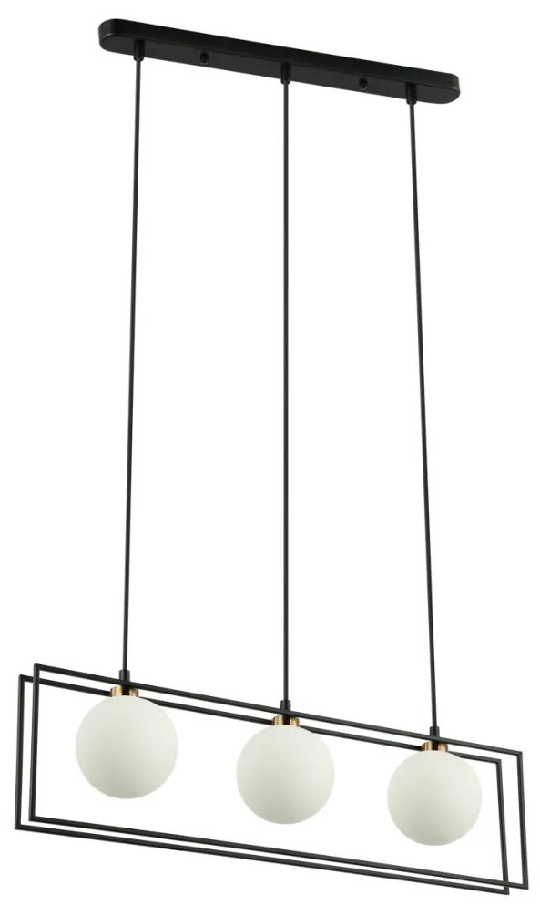 ITALUX PND-53423-3-BK GROSETTA Modern Függesztett Lámpa Fehér, Fekete G9 IP20