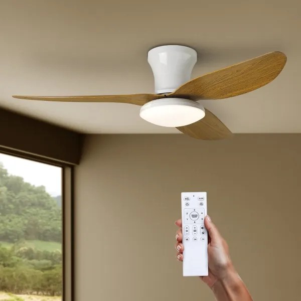 Brilagi-LED állítható mennyezeti ventilátor LED/30W/230V 3000-6500K fehér/barna+