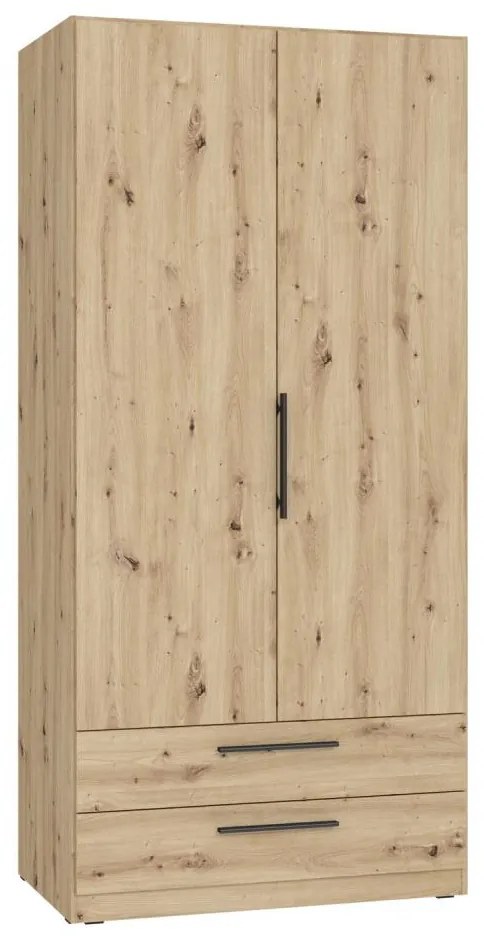 MARO gardróbszekrény 100x213 cm, artisan tölgy