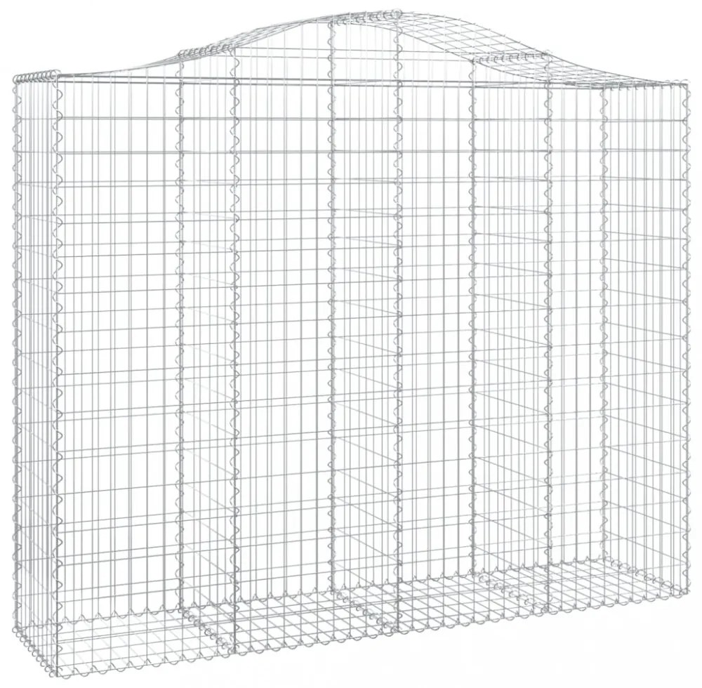 7 db íves horganyzott vas gabion kosár 200x50x160/180 cm