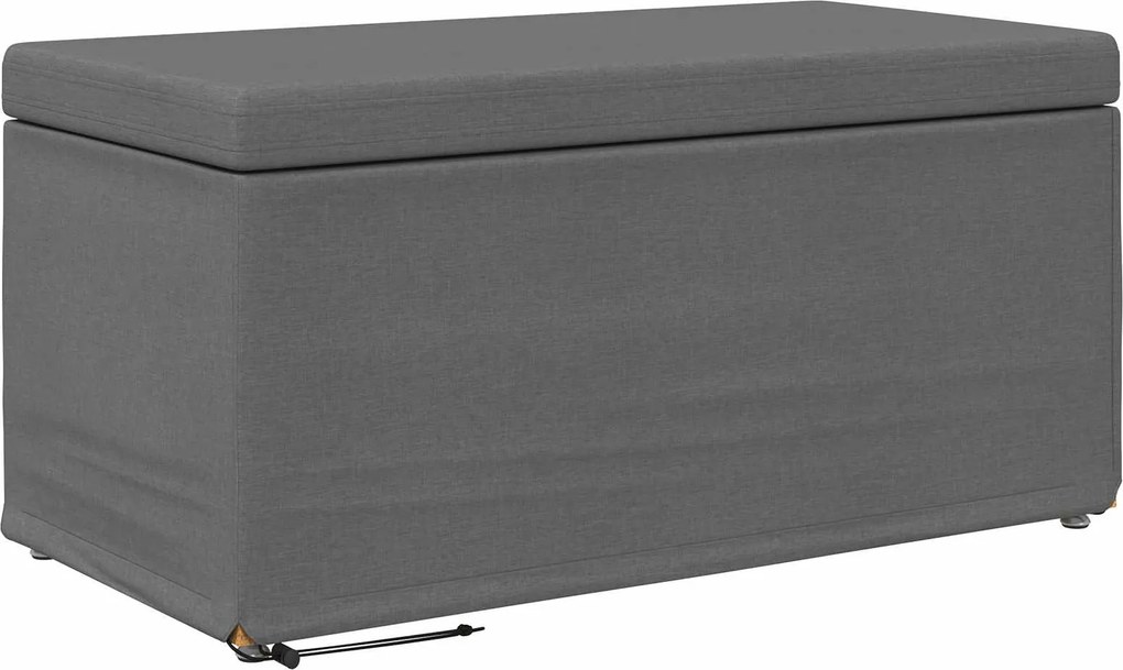 vidaXL Zsámoly Sötétszürke 81 x 41 x 40 cm Szövet és faszerkezet