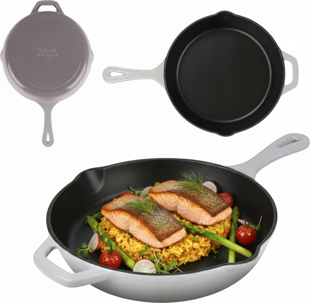 Hagyományos serpenyő Hage 26 cm zománcozott szürke