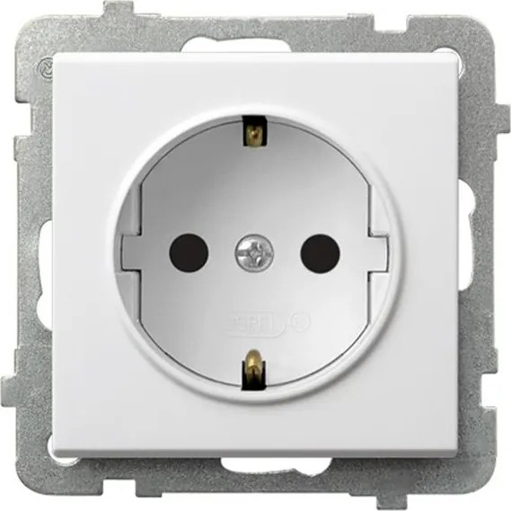 Ospel Sonata fehér matt szimpla aljzat Schuko GP-1RS/m/75