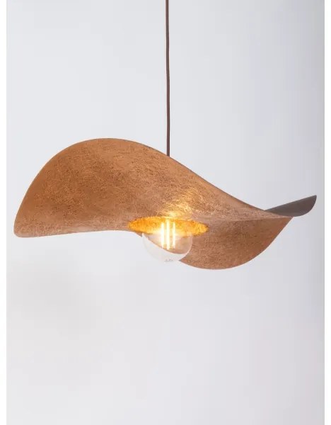 Csillár zsinóron KAPELLO 1xE27/60W/230V átm. 55 cm barna/réz