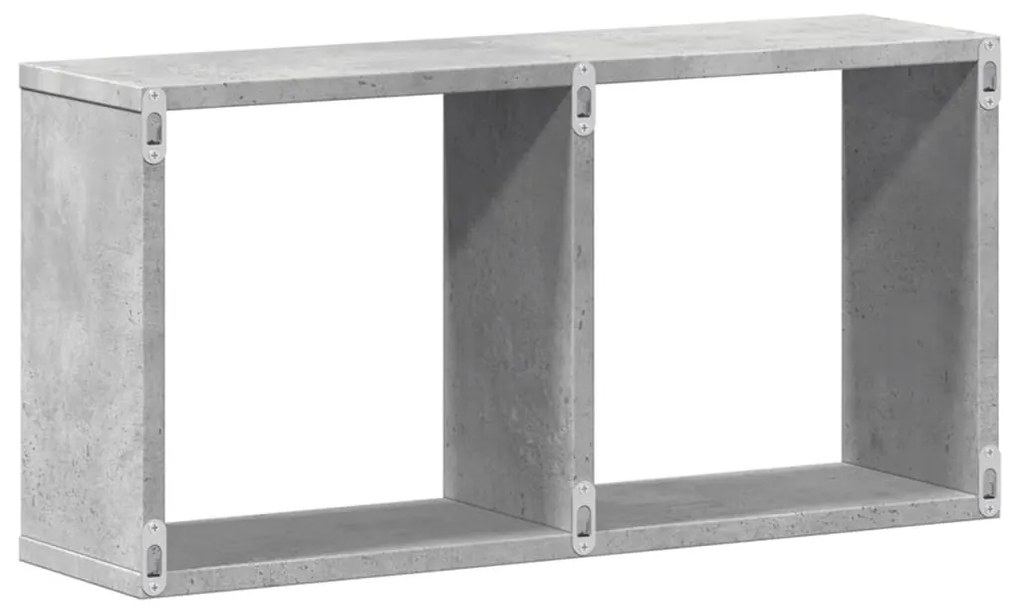 betonszürke szerelt fa faliszekrény 60 x 16 x 30 cm
