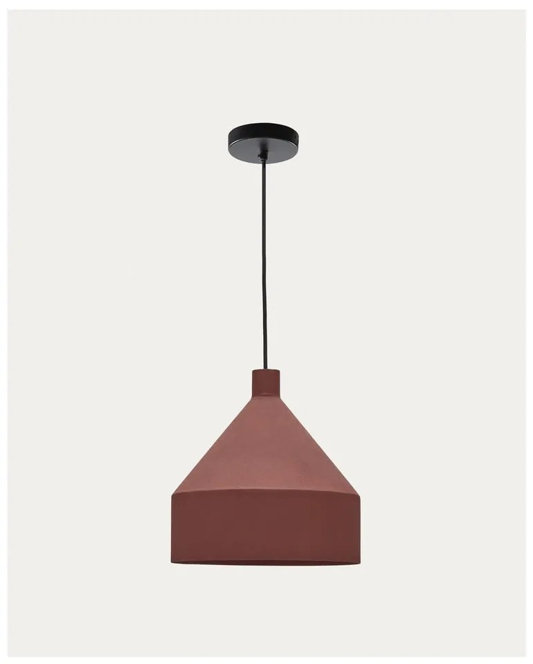 Terrakotta színű függőlámpa fém búrával ø 30 cm Peralta – Kave Home