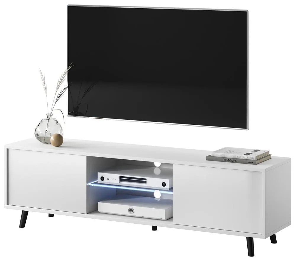 Tv szekrény/asztal Leiros (világítással) (fehér). 1098628