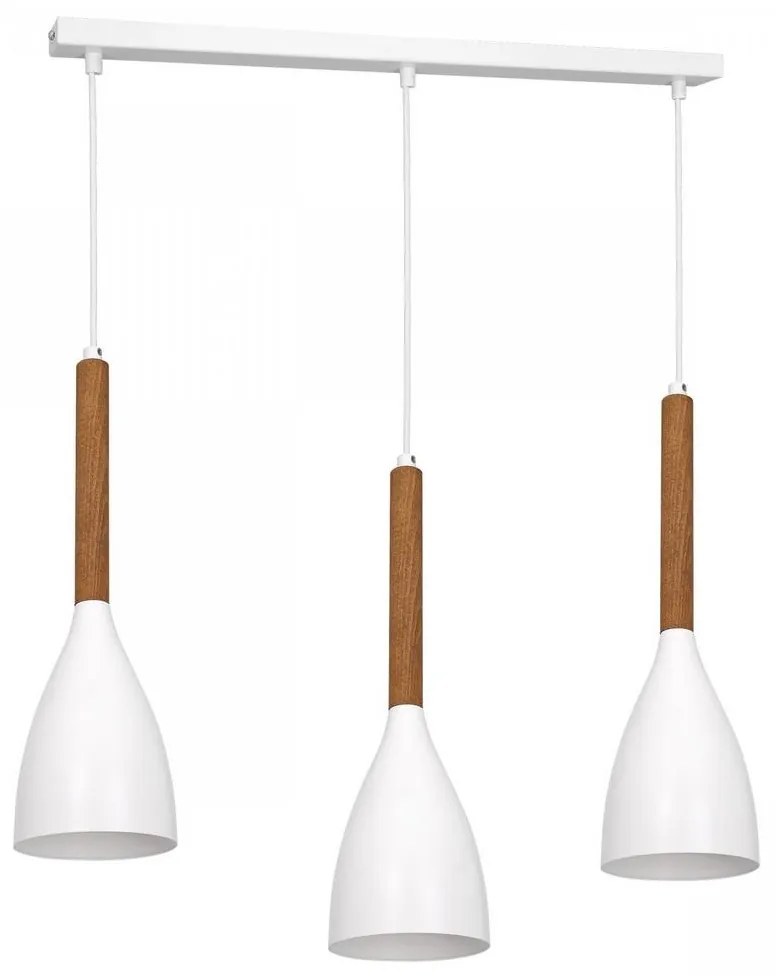 Csillár zsinóron MUZA NEW 3xE27/60W/230V fehér