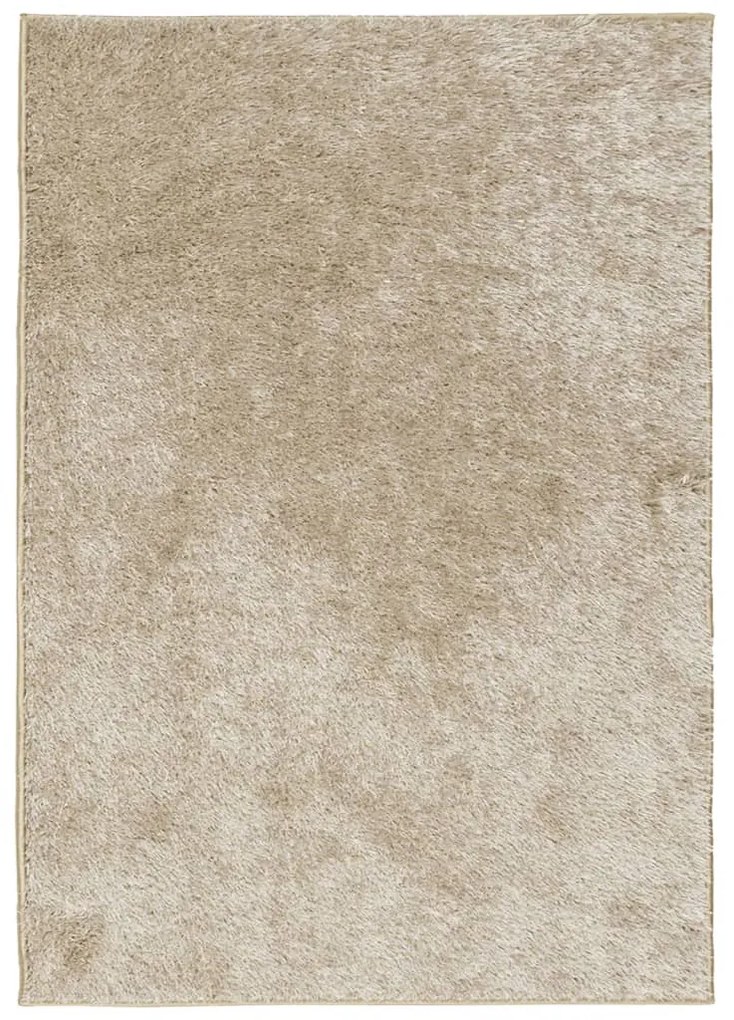 ISTAN bézs hosszú szálú fényes szőnyeg 140 x 200 cm