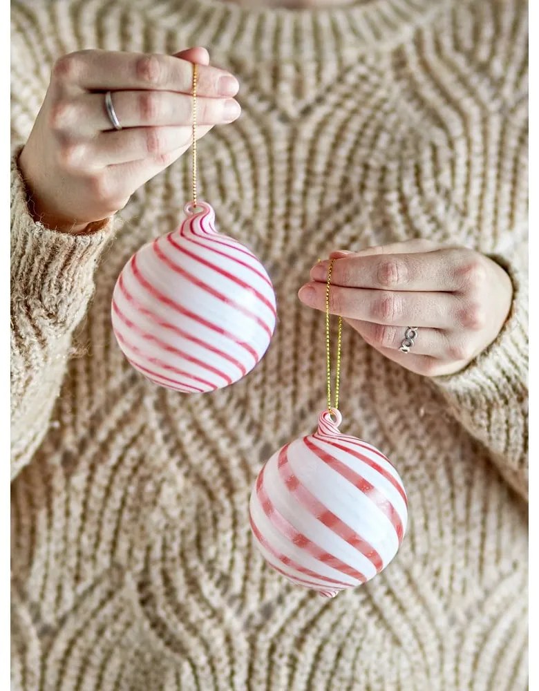 Üveg karácsonyfadísz készlet 2 db-os ø 8 cm Zwirl – Bloomingville