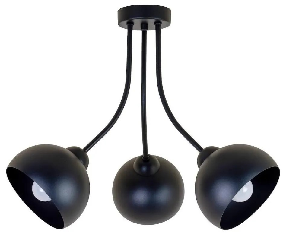 Felületre szerelhető QUEEN mennyezeti csillár 3xE27/15W/230V fekete