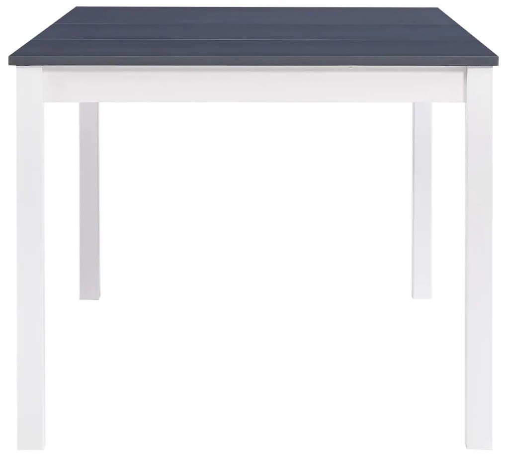 Fehér és szürke fenyőfa étkezőasztal 180 x 90 x 73 cm