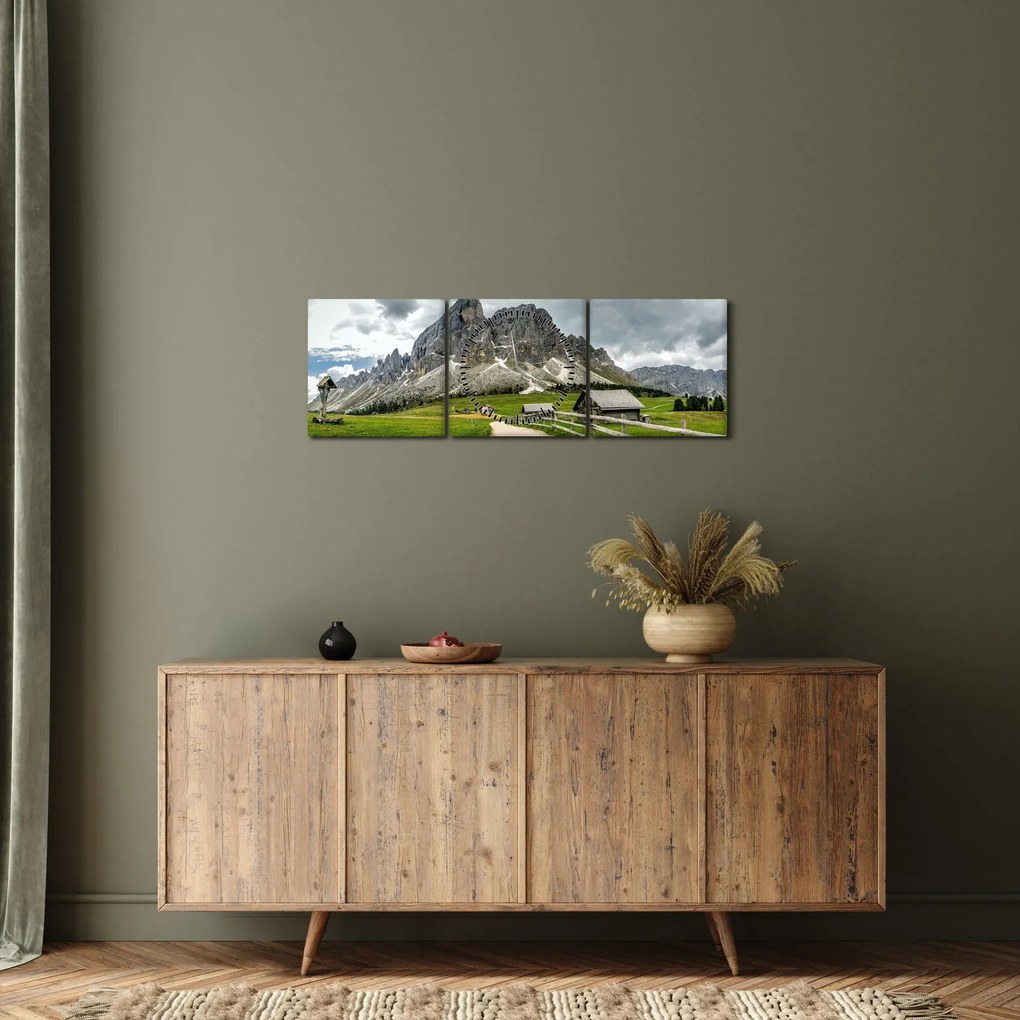 Kép - Az osztrák hegyekben (órával) (90x30 cm)