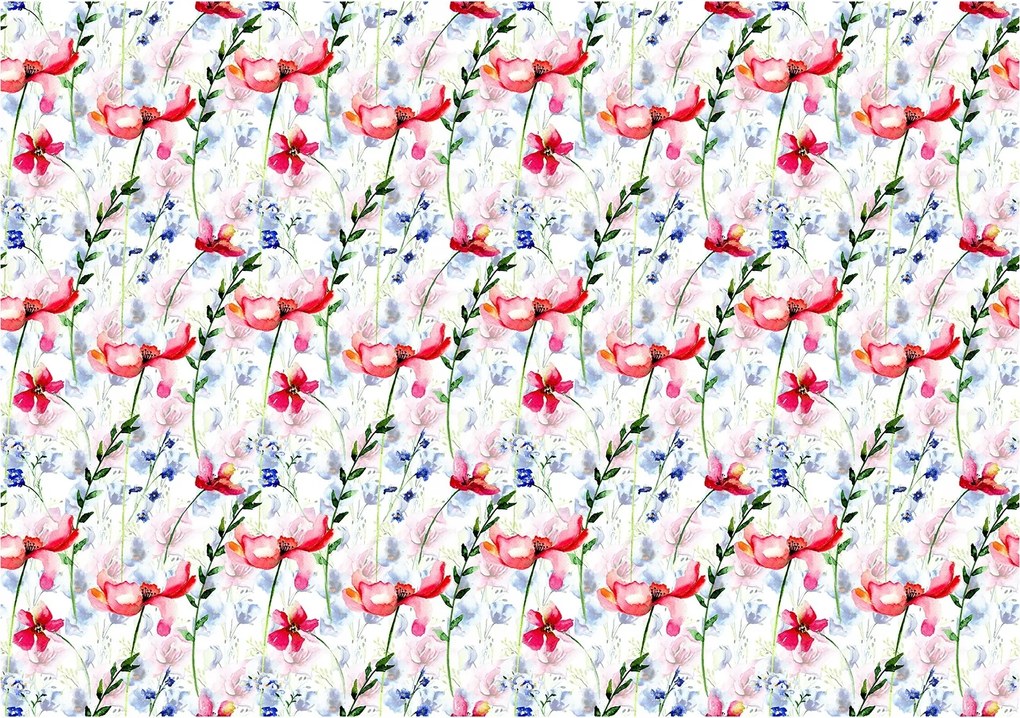 Fotótapéta Pipacsok Rét Virágok Rosa Vinyl szél 368x254 +ragasztó
