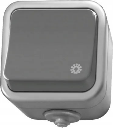 Hermetikus kapcsoló fény IP44 szürke Ospel Delfin LNH-5D/30