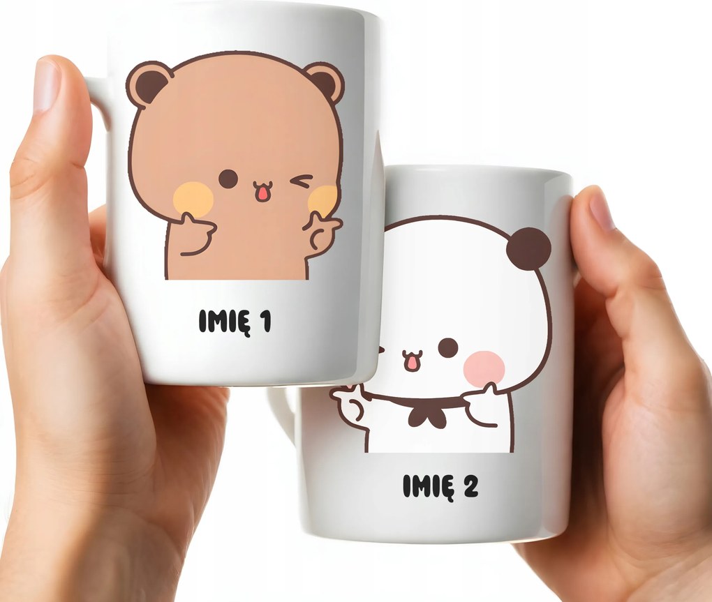 Kerámia bögre szett 330 ml Ajándék Szerelmeseknek Bubu Dudu +név