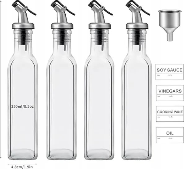 Palackok olaj adagoló üveg olaj ecet szett