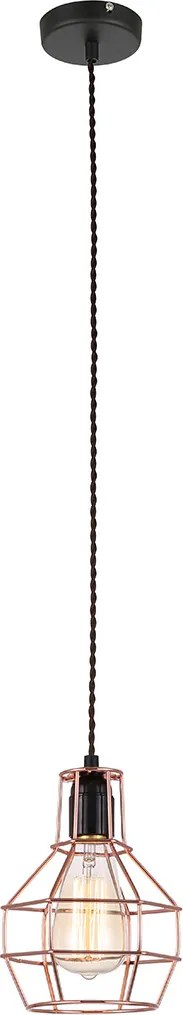 Italux PERIFO MDM-2272/1 BK+COP Függőlámpa 1x60W/E27 IP20