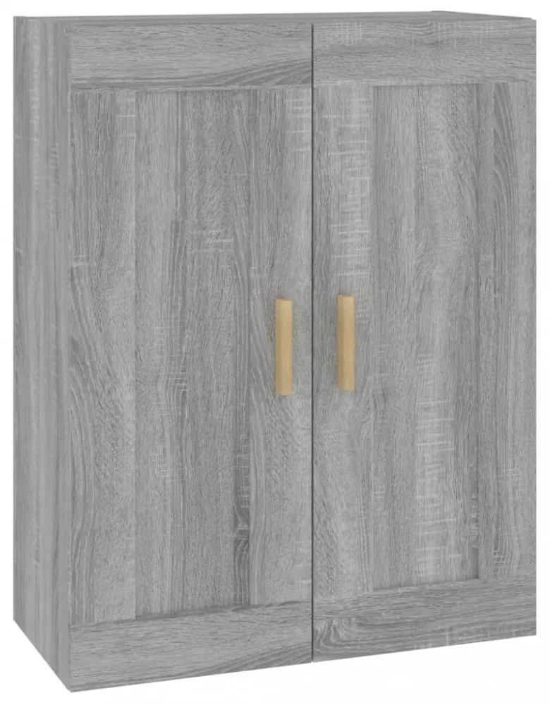 szürke sonoma színű szerelt fa faliszekrény 69,5 x 32,5 x 90 cm